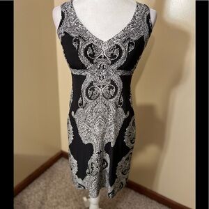INC Medusa Black/White Dress Sz S NWOT